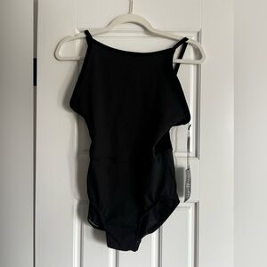 Suffolk Women’s Leotard Black Velvet Trim Size Medium NWT